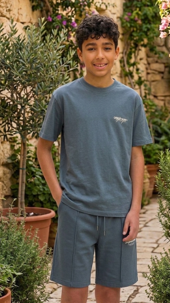 Jack & Jones Junior Vesterbro Sweat Shorts – Blue Relaxed Fit Kids Shorts