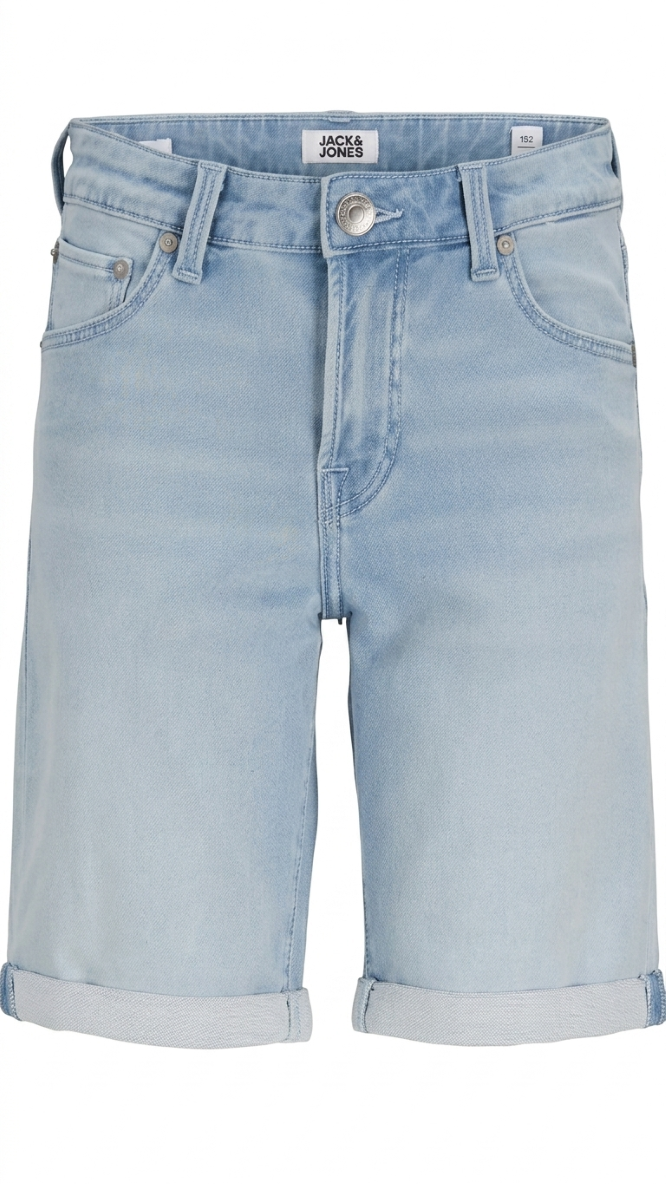 Jack & Jones Junior Regular Fit Denim Shorts for Boys | Stonewash Mid‑Rise