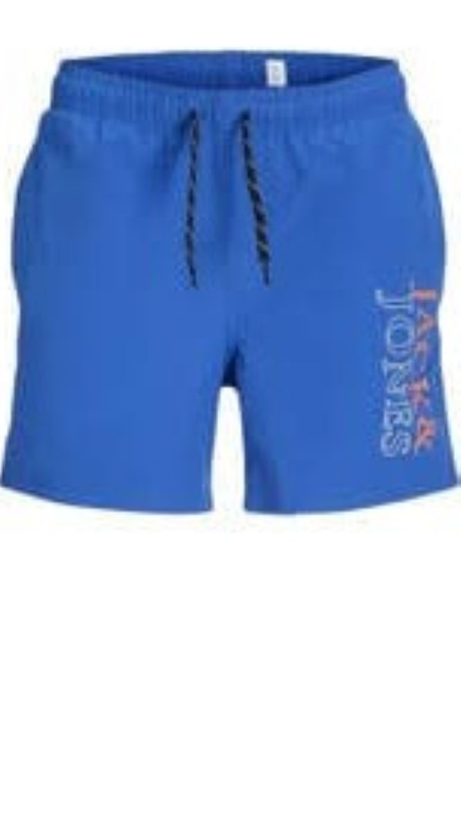 Blue quick-dry swim shorts for boys by Jack & Jones Junior