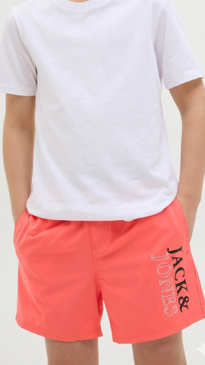 Blue quick-dry swim shorts for boys by Jack & Jones Junior