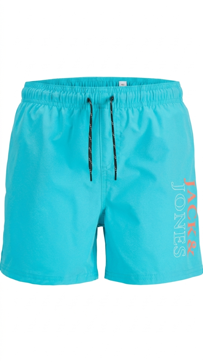 Blue quick-dry swim shorts for boys by Jack & Jones Junior