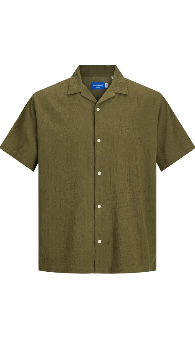 Jack & Jones Junior V‑Neck Shirt – 100% Cotton Short Sleeve Top