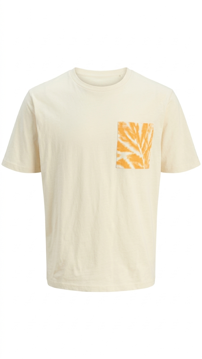 Cotton T-Shirt with Chest Pocket | Casual Crew Neck Tee