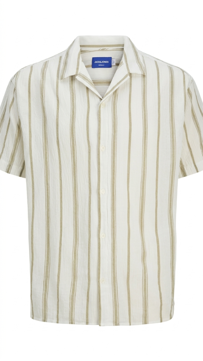 Jack and Jones Junior Boys' Relaxed Fit Resort Collar Shirt - Fusion