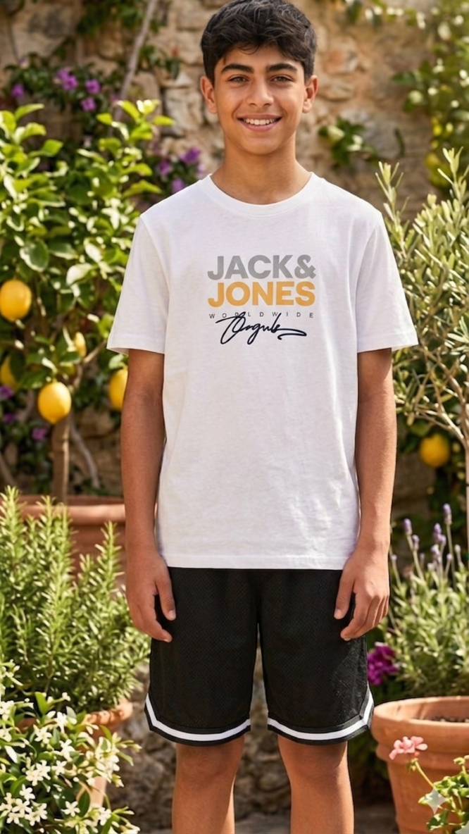 Black loose-fit lightweight mesh active shorts for boys by Jack & Jones Junior