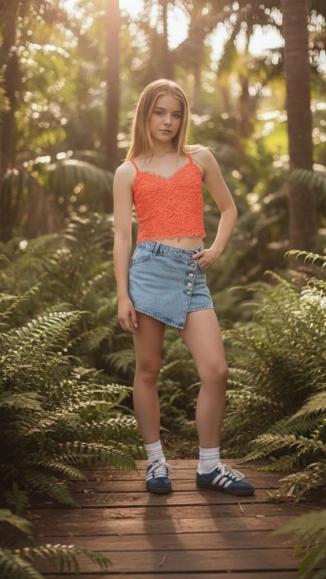 Kids Only Girls' Lace Crochet Crop Top – V-Neck Scallop Edge Spaghetti Strap Summer Top