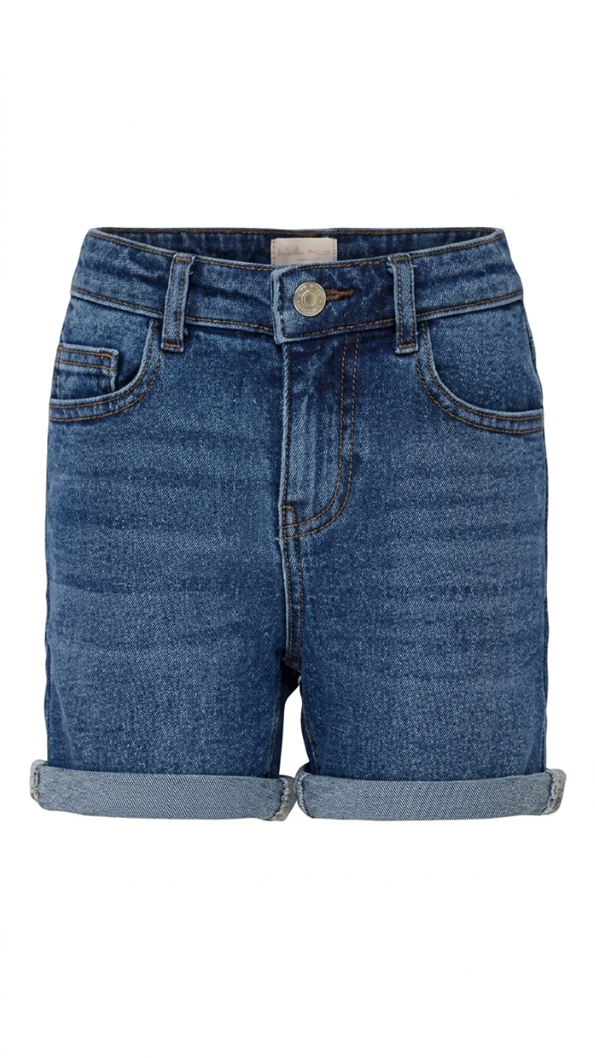 Girls Regular Fit Denim Shorts with Fold-Up Hems | ONLY GIRLS
