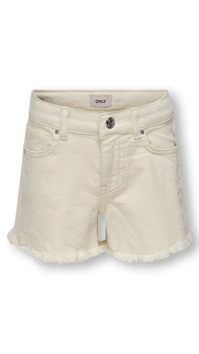 Girls Straight Fit Denim Shorts with Organic Cotton | ONLY GIRLS