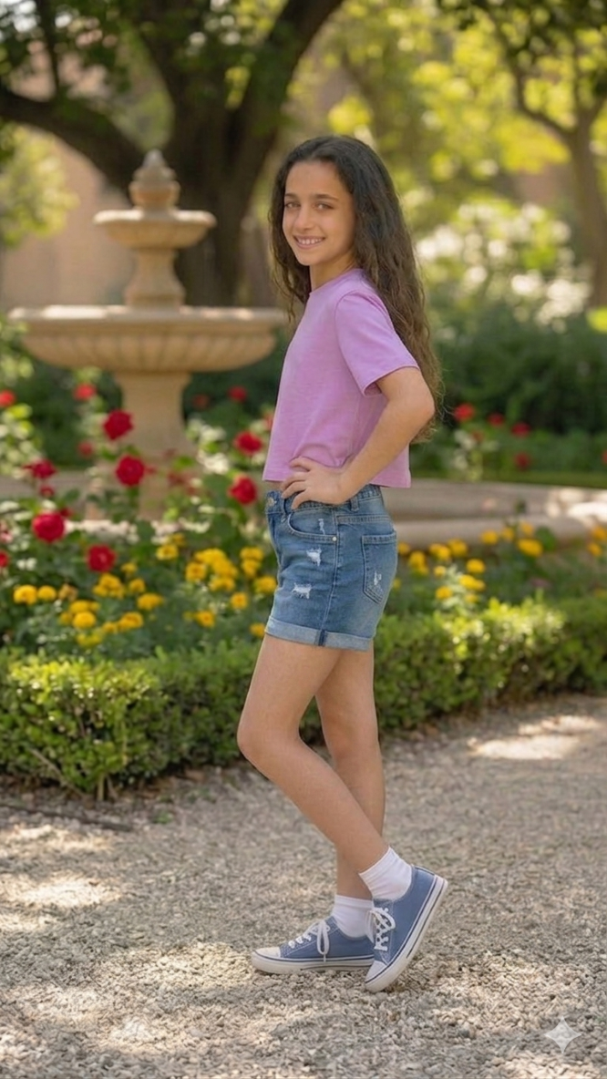 ONLY GIRLS Wide‑Leg Denim Shorts – Mid‑Wash, 100% Cotton, Sporty Summer Style