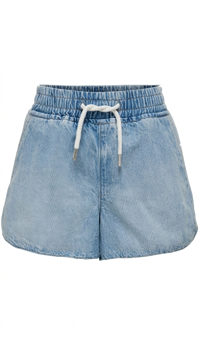 Kids ONLY Light Blue Denim Shorts – High Waist, Adjustable Fit, Cotton‑Tencel Blend