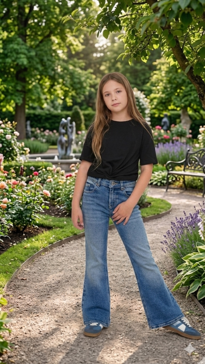 Classic Flared Fit Recycled Cotton Blend Jeans | Fusion