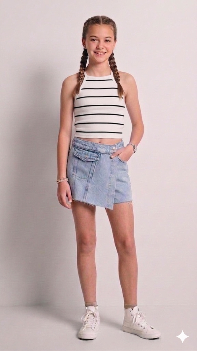 KIDS ONLY Rib Spaghetti Strap Top – Slim Fit, Soft Cotton Stretch