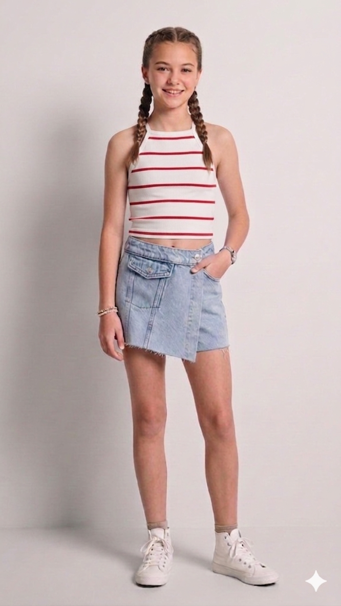 KIDS ONLY Rib Spaghetti Strap Top – Slim Fit, Soft Cotton Stretch