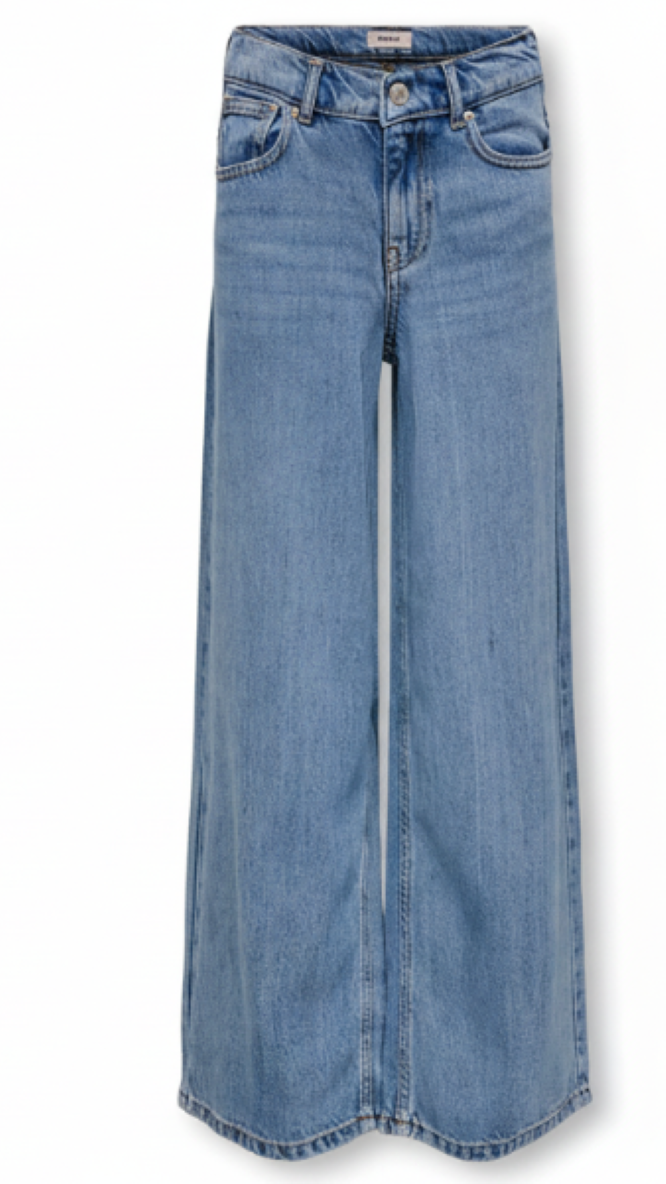 KIDS ONLY Girl's Bella Wide-Leg Slouchy Jeans - Relaxed High-Waisted Denim