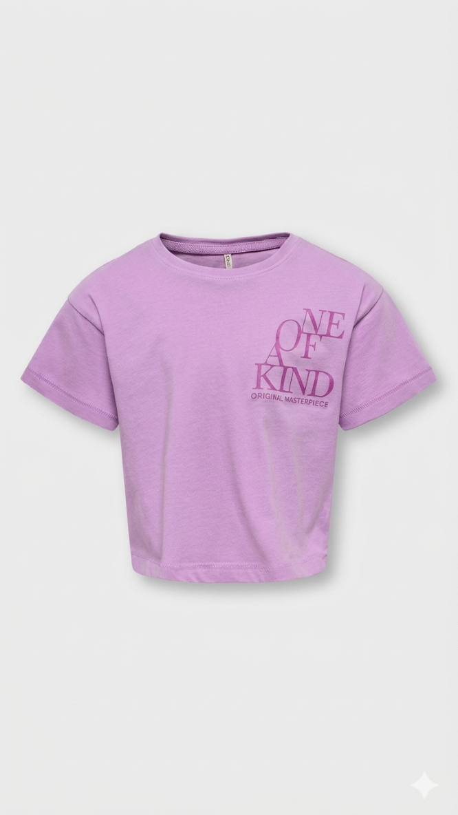 ONLY GIRLS Relaxed Fit Jersey T‑Shirt – Organic Cotton, Dropped Shoulders