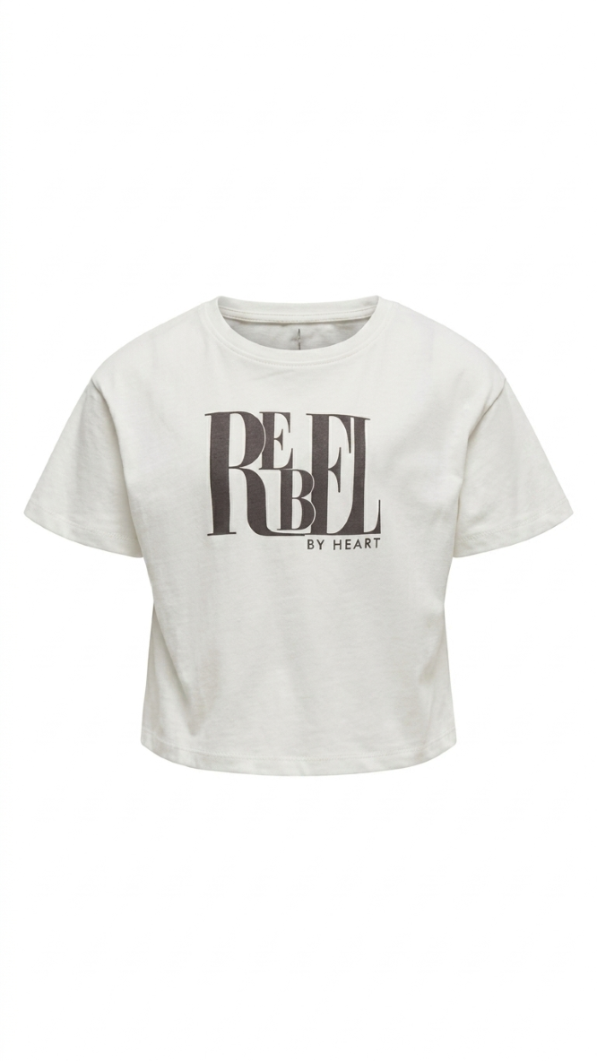 ONLY GIRLS Relaxed Fit Jersey T‑Shirt – Organic Cotton, Dropped Shoulders