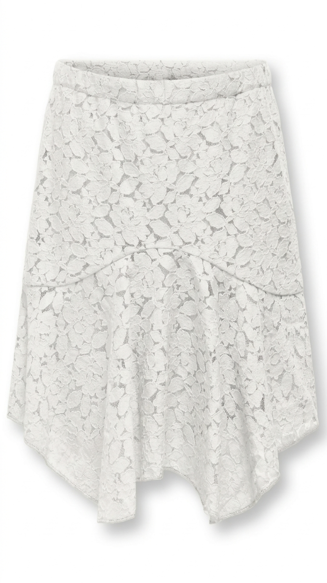 ONLY GIRLS Embroidered Midi Skirt – 100% Organic Cotton, Lined, Feminine Everyday Style