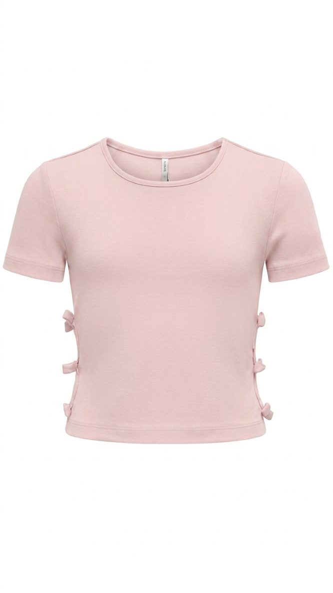 KIDS ONLY GIRL Kognessa Bow T-Shirt - Candy Organic Cotton | Fusion