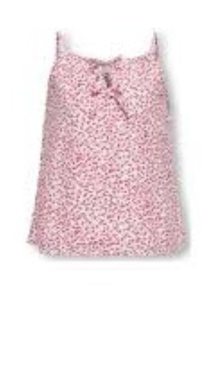 Kids Only Girls' Printed Cami Top – Spaghetti Strap Tie Neck Sleeveless Summer Top