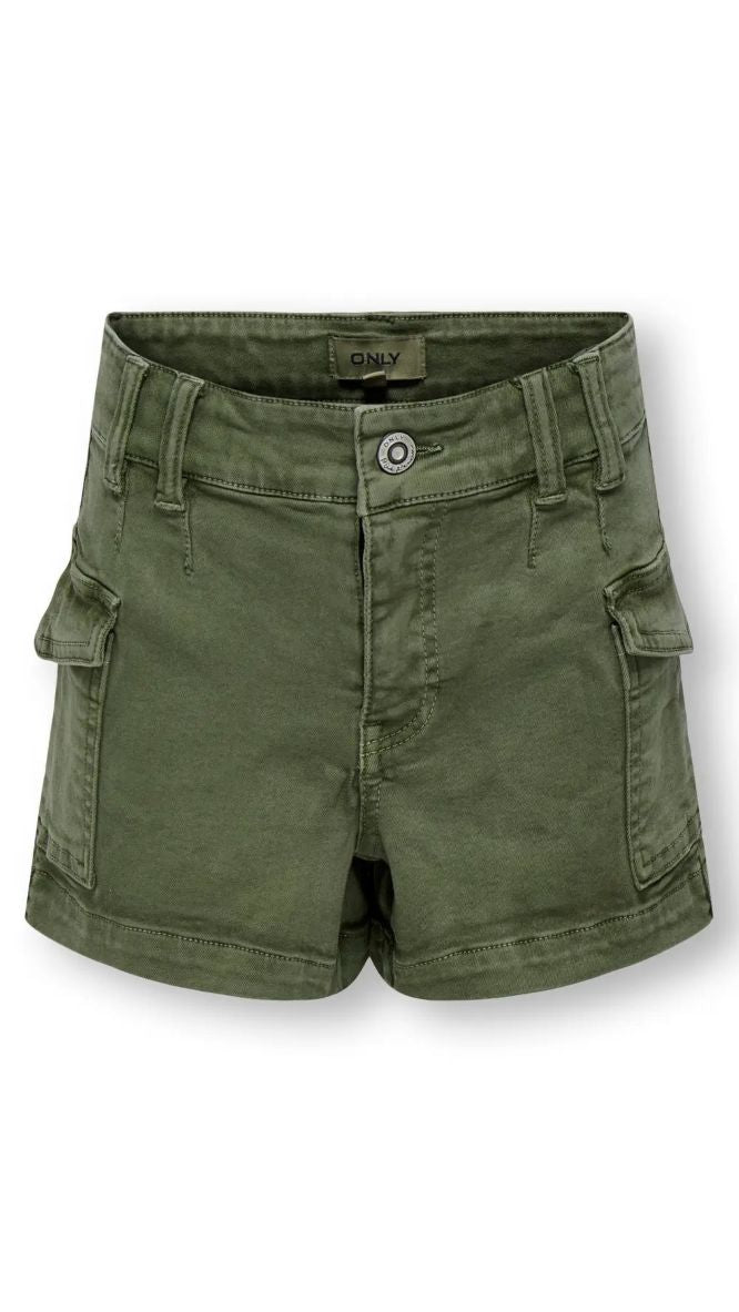 Girls High Waist Cargo Shorts | ONLY GIRLS Casual Summer Fit