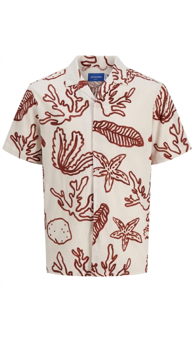 Boys Cotton Resort Collar Shirt | JACK & JONES Junior
