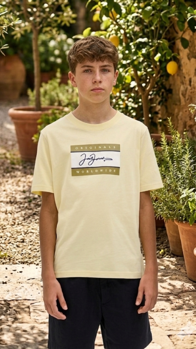 Boys Cotton Graphic T-Shirt | Jack & Jones Crew Neck Tee