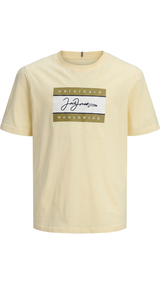 Boys Cotton Graphic T-Shirt | Jack & Jones Crew Neck Tee