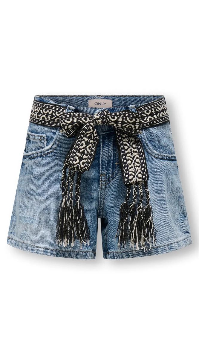 Girls Denim Shorts Straight Fit | ONLY GIRLS Cotton Blend