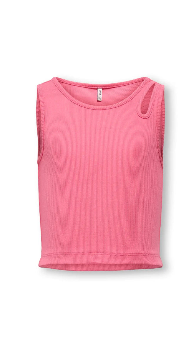 ONLY Girls Cropped Sleeveless Top – Organic Cotton Tight Fit