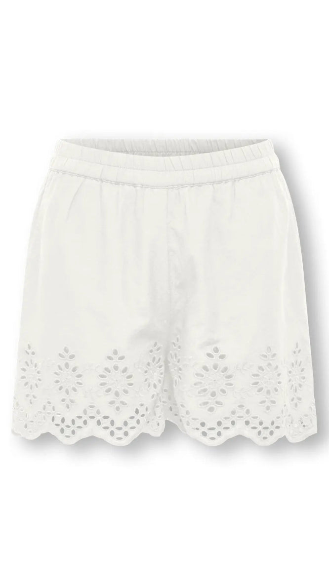 Girls Embroidered Hem Shorts Straight Fit | Koglou Life Cotton Blend