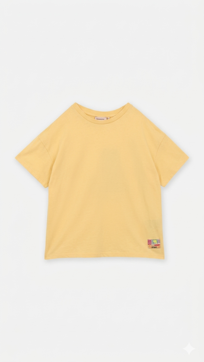 Girl’s Washed Effect T-Shirt | Relaxed Fit Casual Top