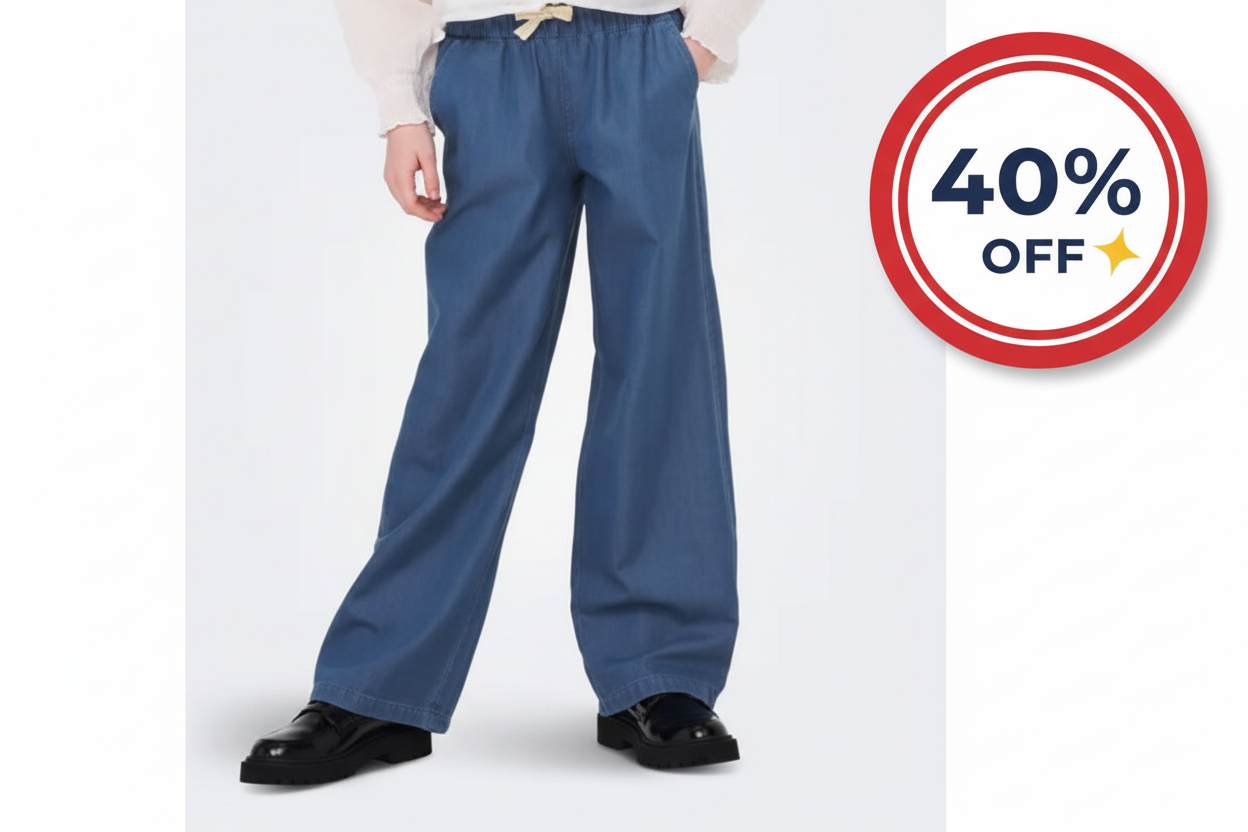 KOGBEA Wide Leg Fit Jeans with 40% OFF