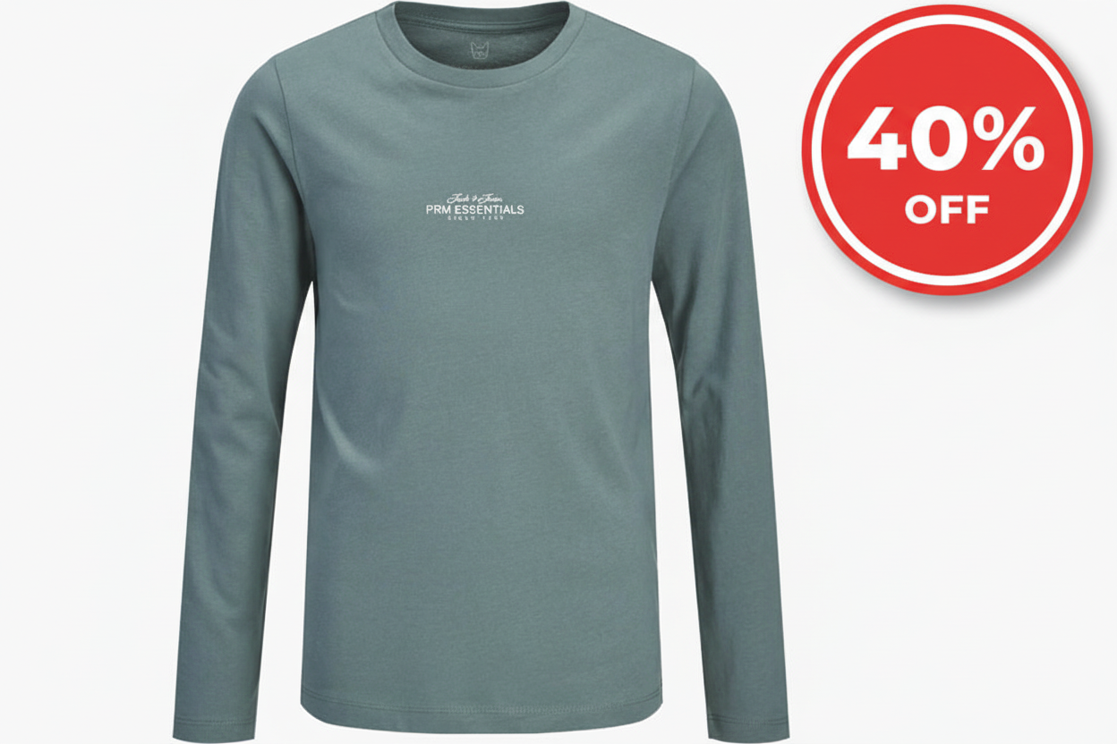 Long Sleeve T-Shirt with 40% OFF - Mint