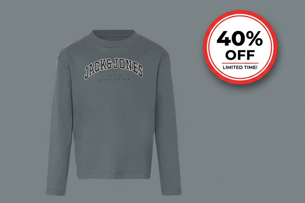 Long-sleeved t-shirt with 40% OFF - Grey